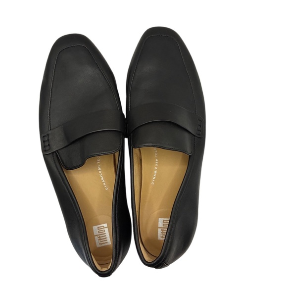 FITFLOP DELICATO Soft Leather Loafers in black New Size 10 - Picture 6 of 10